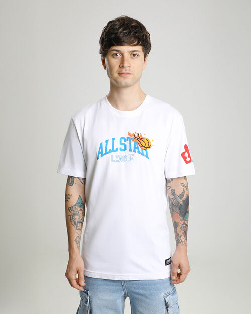 Playera Blanca Estampada